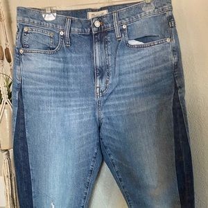MADEWELL slim high rise boyfriend Jean , 30
